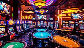 Colorful slot machine reels from popular online slot game titles